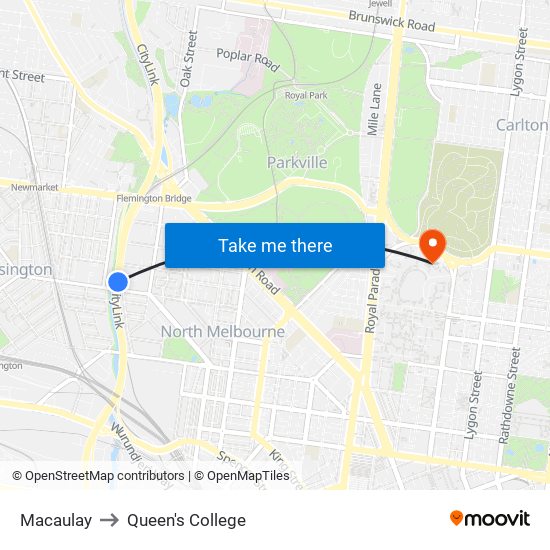 Macaulay to Queen's College map