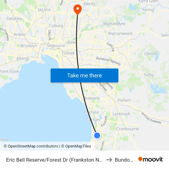 Eric Bell Reserve/Forest Dr to Bundoora map