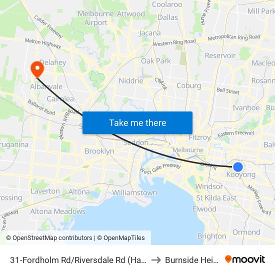 31-Fordholm Rd/Riversdale Rd (Hawthorn) to Burnside Heights map