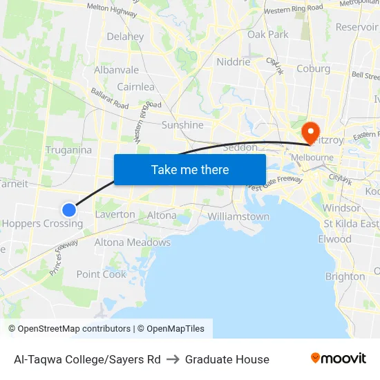 Al-Taqwa College/Sayers Rd to Graduate House map