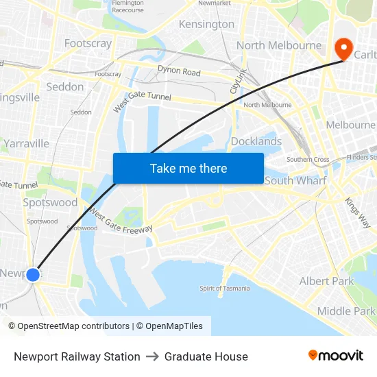 Newport Railway Station to Graduate House map