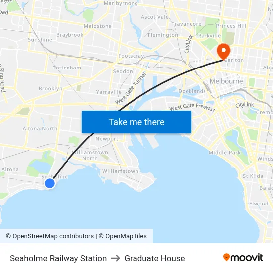 Seaholme Railway Station to Graduate House map