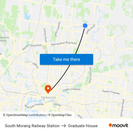 South Morang Railway Station to Graduate House map