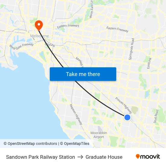 Sandown Park Railway Station to Graduate House map