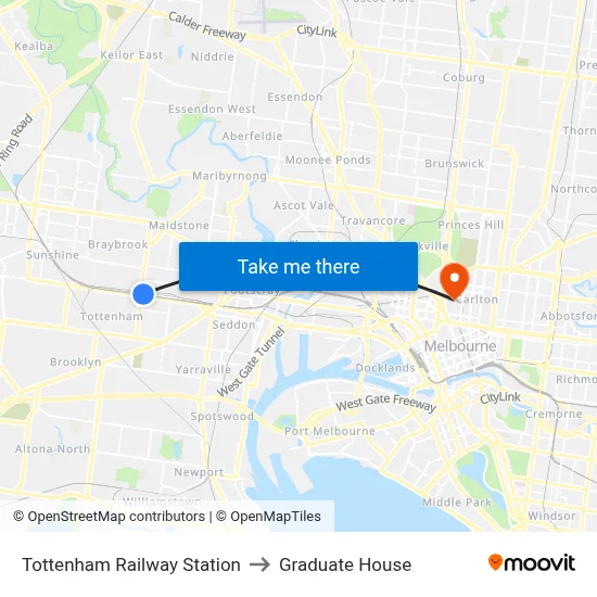 Tottenham Railway Station to Graduate House map
