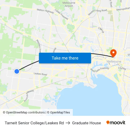 Tarneit Senior College/Leakes Rd to Graduate House map