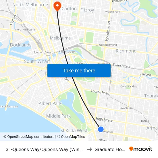 Queens Way/Queens Way #31 to Graduate House map