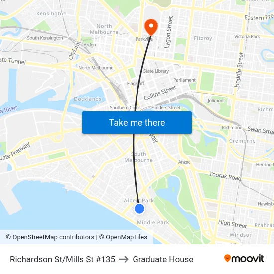 Richardson St/Mills St #135 to Graduate House map