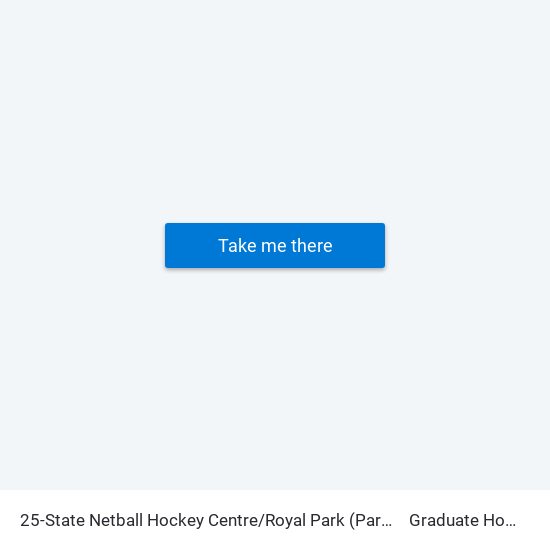 25-State Netball Hockey Centre/Royal Park (Parkville) to Graduate House map