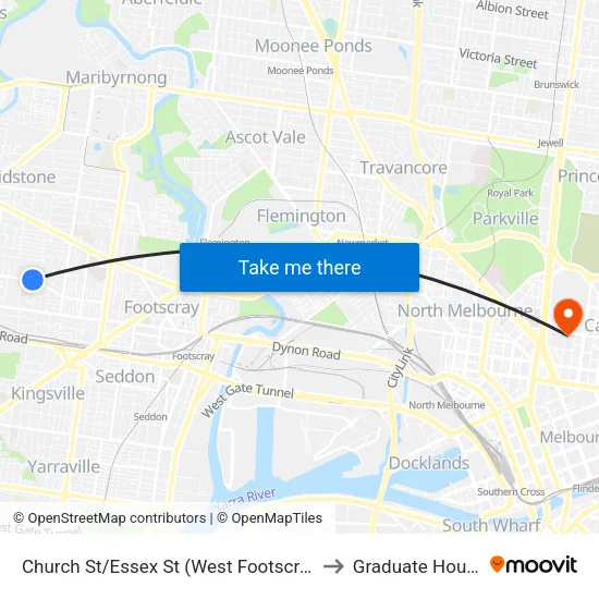 Church St/Essex St to Graduate House map