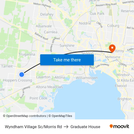 Wyndham Village Sc/Morris Rd to Graduate House map