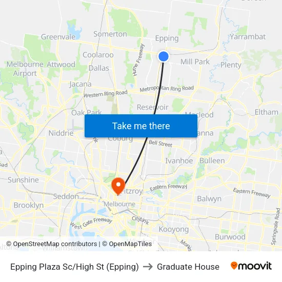 Epping Plaza Sc/High St to Graduate House map