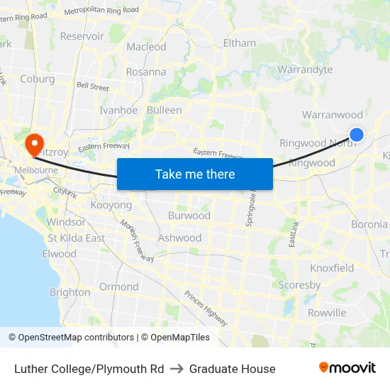 Luther College/Plymouth Rd to Graduate House map