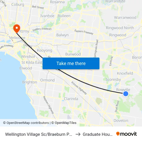 Wellington Village Sc/Braeburn Pde to Graduate House map