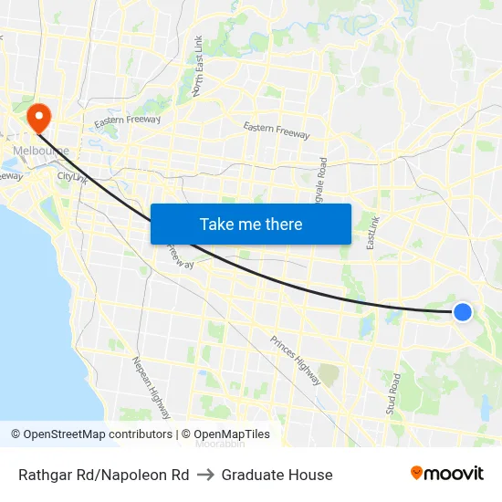 Rathgar Rd/Napoleon Rd to Graduate House map