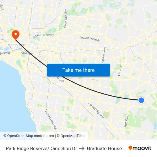 Park Ridge Reserve/Dandelion Dr to Graduate House map