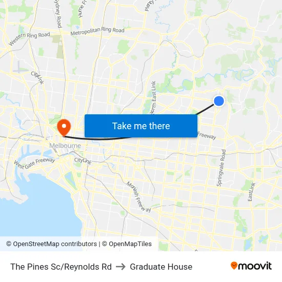 The Pines Sc/Reynolds Rd to Graduate House map
