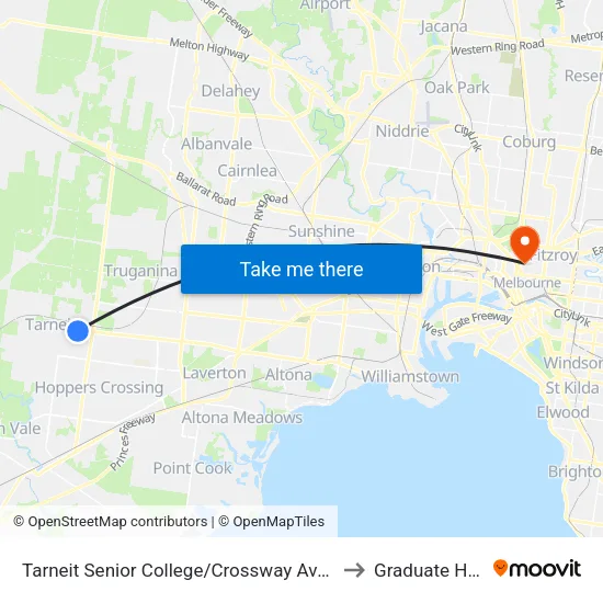 Tarneit Senior College/Crossway Ave to Graduate House map