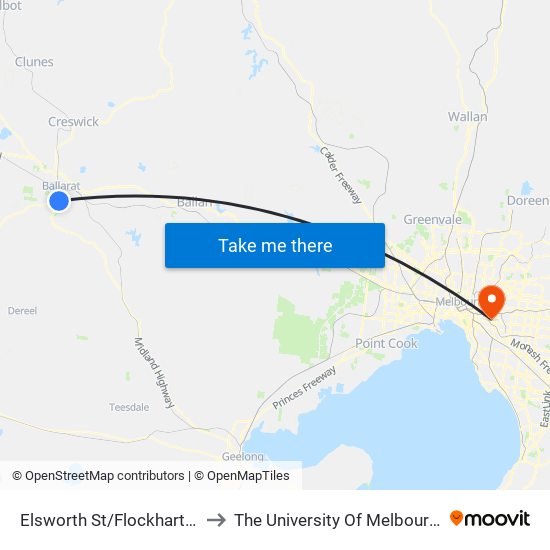 Elsworth St/Flockhart St (Mount Pleasant) to The University Of Melbourne (Hawthorn Campus) map