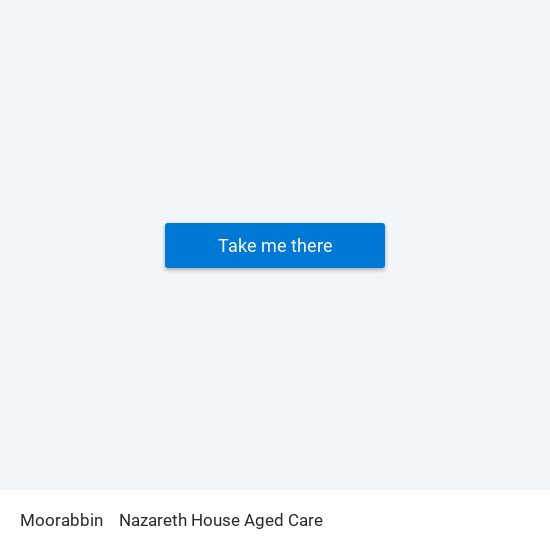 Moorabbin to Nazareth House Aged Care map