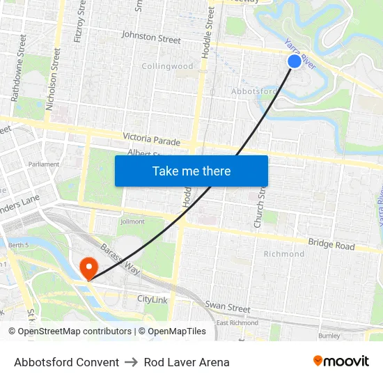 $6.00 In Coins Parking to Rod Laver Arena map