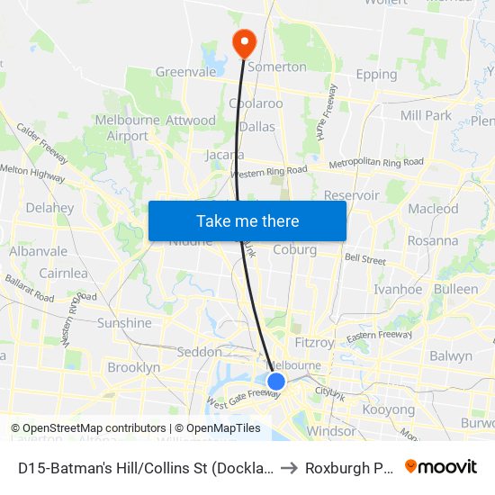 D15-Batman's Hill/Collins St (Docklands) to Roxburgh Park map