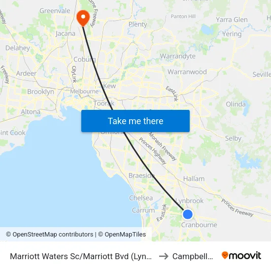 Marriott Waters Sc/Marriott Bvd to Campbellfield map