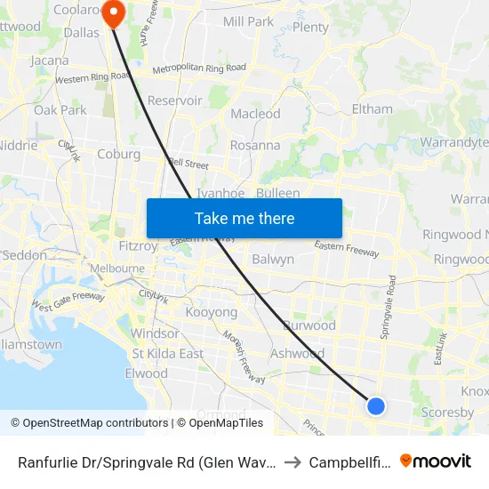 Ranfurlie Dr/Springvale Rd to Campbellfield map