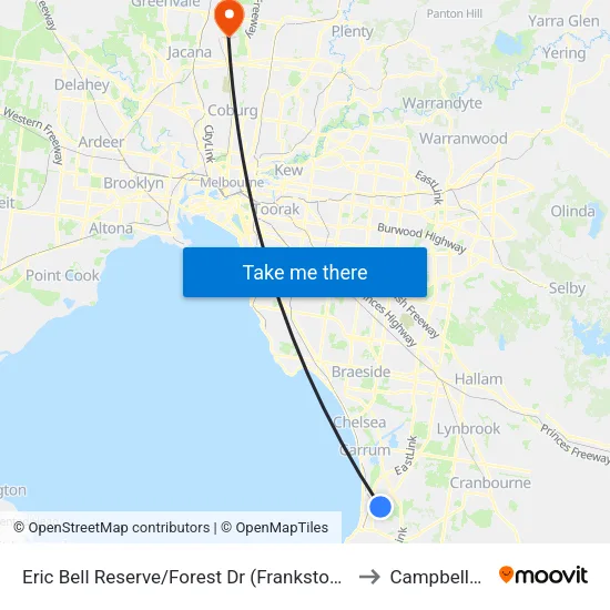 Eric Bell Reserve/Forest Dr to Campbellfield map