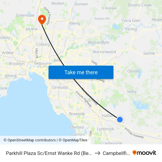 Parkhill Plaza Sc/Ernst Wanke Rd to Campbellfield map