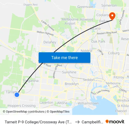 Tarneit P-9 College/Crossway Ave to Campbellfield map
