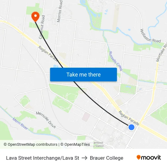 Lava Street Interchange/Lava St to Brauer College map