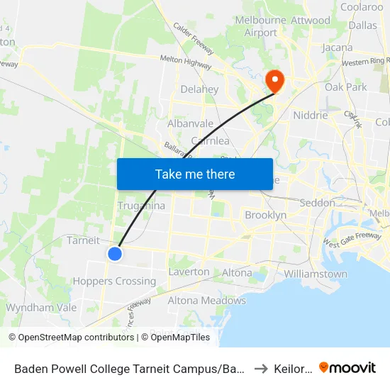 Baden Powell College Tarneit Campus/Baden Powell Dr to Keilor Park map