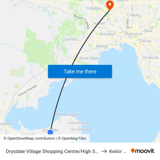 Drysdale Village Shopping Centre/High St to Keilor Park map