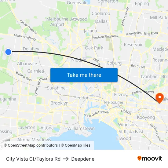 City Vista Ct/Taylors Rd to Deepdene map