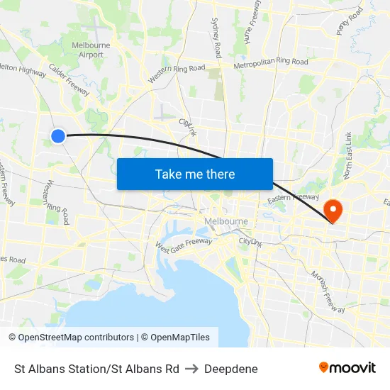 St Albans Station/St Albans Rd to Deepdene map