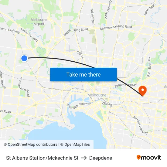 St Albans Station/Mckechnie St to Deepdene map