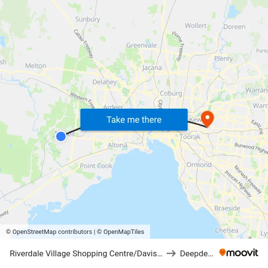 Riverdale Village Shopping Centre/Davis Rd to Deepdene map