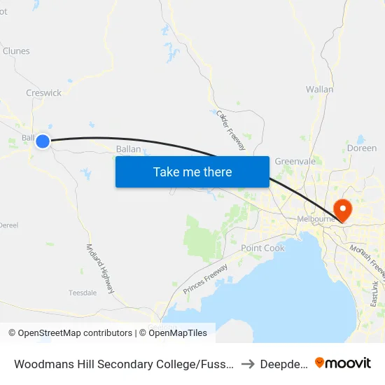 Woodmans Hill Secondary College/Fussell St to Deepdene map
