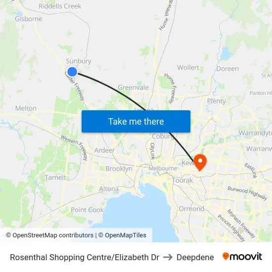 Rosenthal Shopping Centre/Elizabeth Dr to Deepdene map