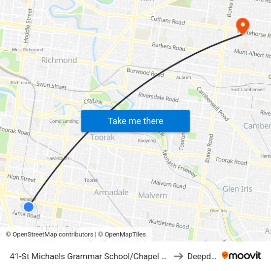 St Michaels Grammar School/Chapel St #41 to Deepdene map