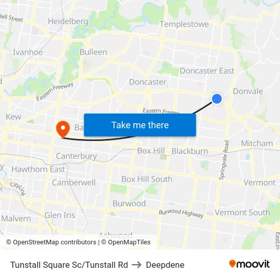Tunstall Square Sc/Tunstall Rd to Deepdene map