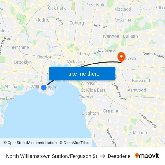 North Williamstown Station/Ferguson St to Deepdene map