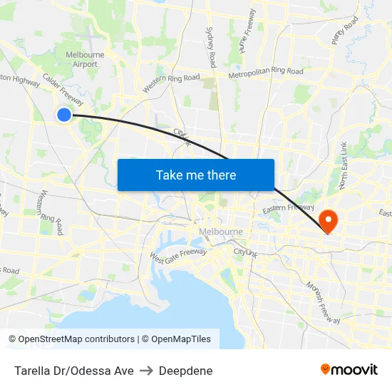 Tarella Dr/Odessa Ave to Deepdene map