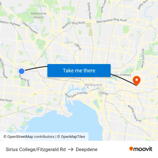 Sirius College/Fitzgerald Rd to Deepdene map