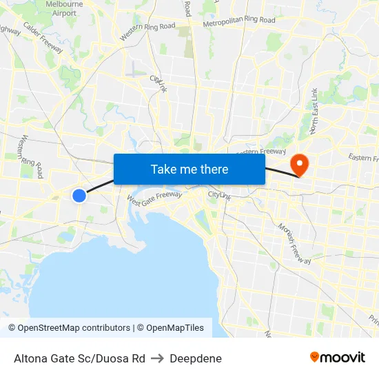 Altona Gate Sc/Duosa Rd to Deepdene map