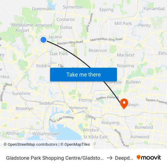 Gladstone Park Shopping Centre/Gladstone Park Dr to Deepdene map
