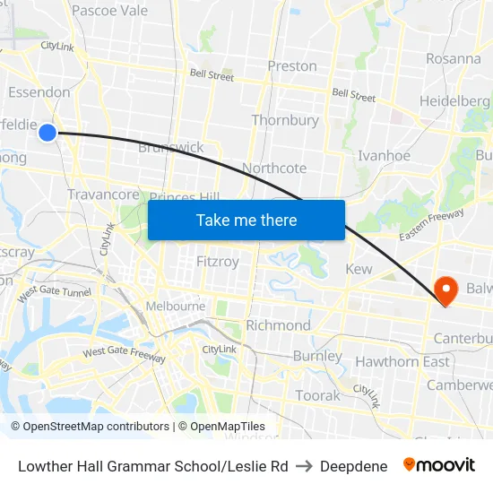 Lowther Hall Grammar School/Leslie Rd to Deepdene map