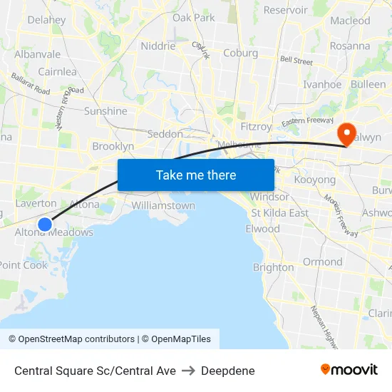 Central Square Sc/Central Ave to Deepdene map