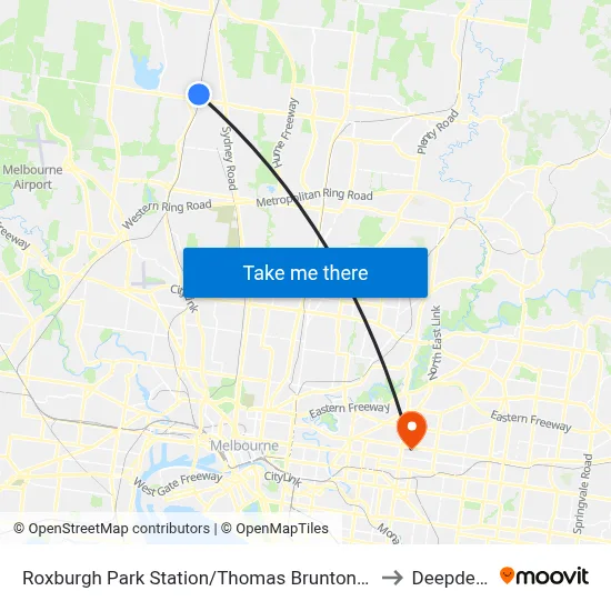 Roxburgh Park Station/Thomas Brunton Pde to Deepdene map